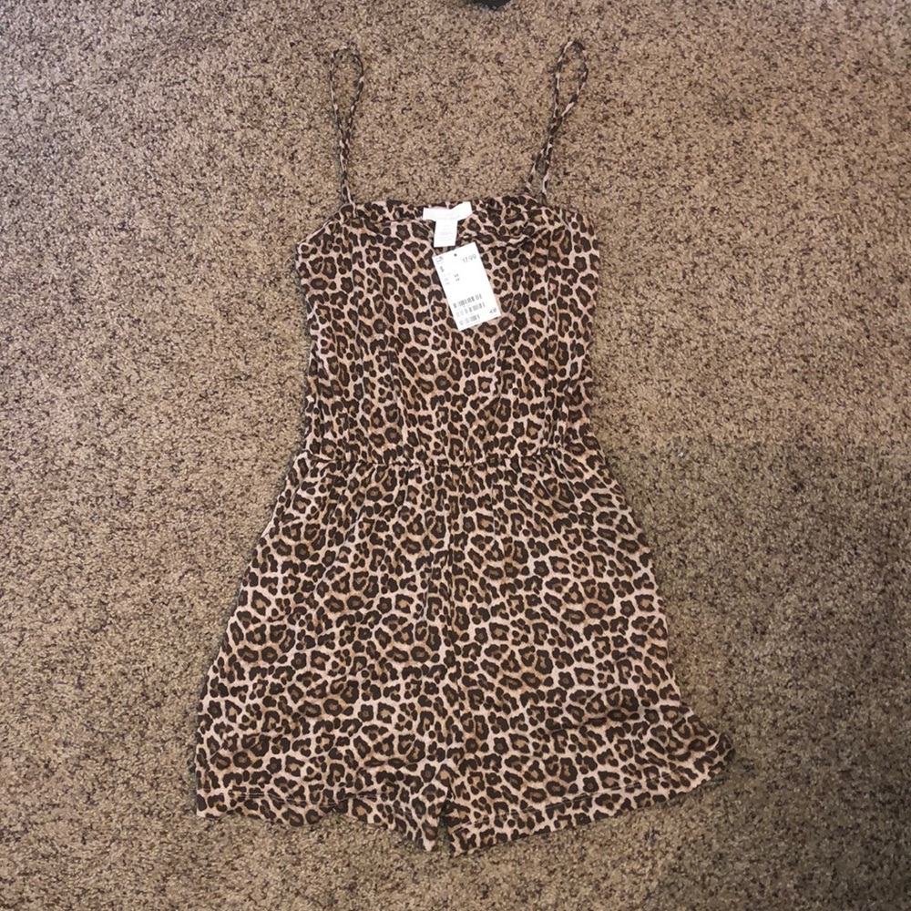 H&M cheetah print romper
